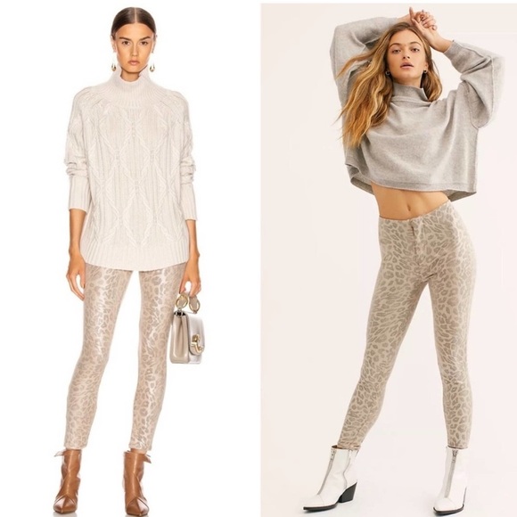 MOTHER Seamless Animal Print Looker Ankle Pants in Running With A Sweet talker - Picture 2 of 12